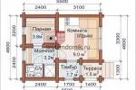 Баня из бревна 4,6х5,5 — фото 13
