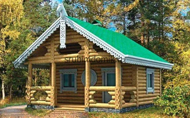 Баня из бревна 6 x 6 — фото 2